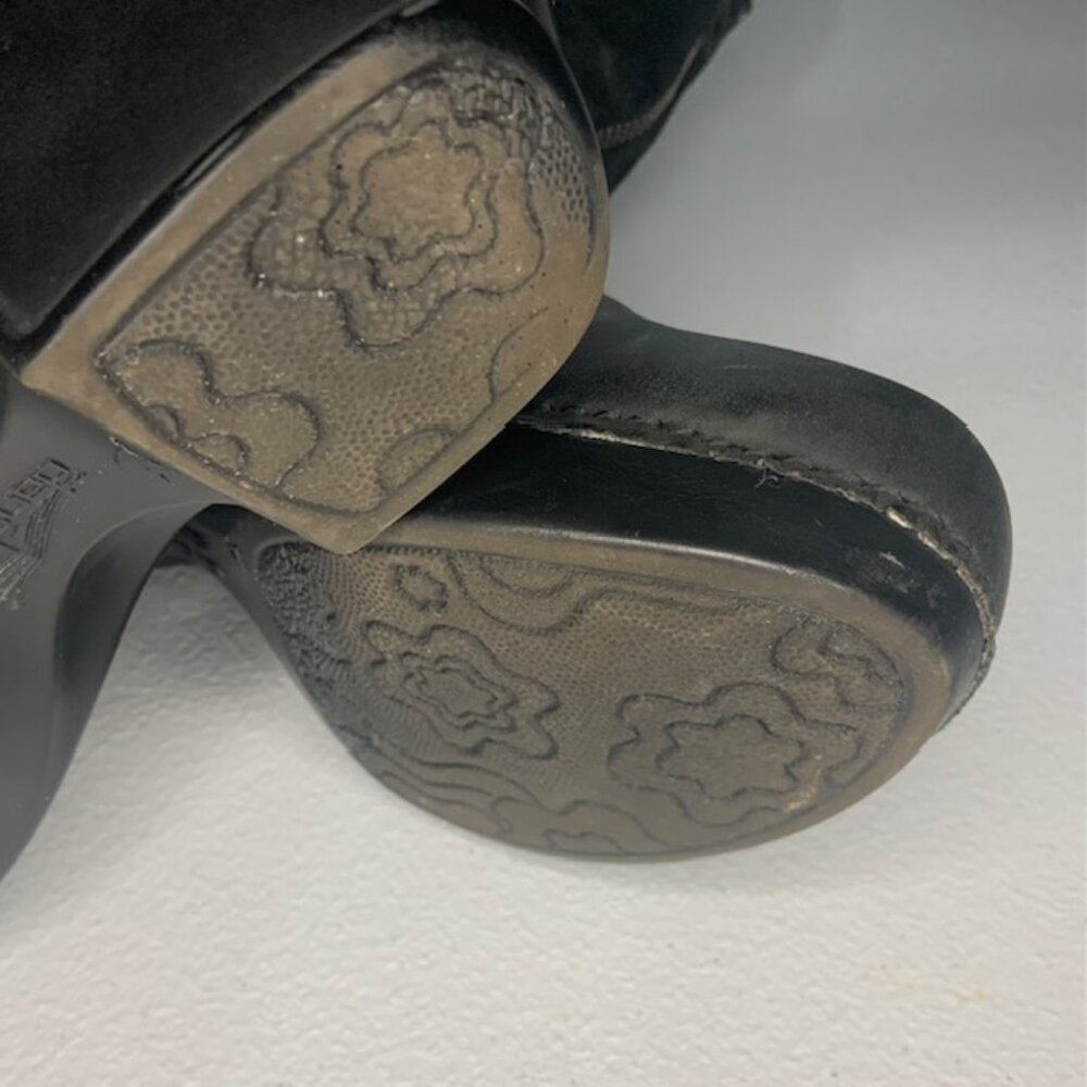 Dansko Stormy Leather Shearling Lined Clog Boots Cabin Core Size EU 37 US 6.5- 7 - Picture 11 of 11